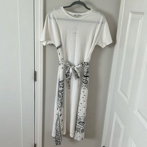 ZARA dress with fabric tie in size Small
